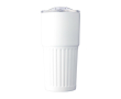 Thermosbeker van gerecycled RVS 500ml met schuifdeksel kleur wit