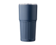 Thermosbeker van gerecycled RVS 500ml met schuifdeksel kleur blauw