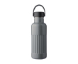 Drinkfles van gerecycled RVS met draaglus aan de dop 500ml kleur grijs