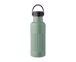 Drinkfles van gerecycled RVS met draaglus aan de dop 500ml kleur lichtgroen
