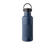 Drinkfles van gerecycled RVS met draaglus aan de dop 500ml kleur blauw