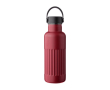 Drinkfles van gerecycled RVS met draaglus aan de dop 500ml kleur bordeaux