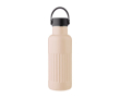 Drinkfles van gerecycled RVS met draaglus aan de dop 500ml kleur beige