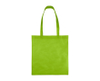 Non-woven tas van gerecycled materiaal 80 g/m² met gelaste hengsels kleur lichtgroen