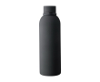 Drinkfles van gerecycled RVS met rubberen coating 500ml kleur zwart