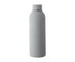 Drinkfles van gerecycled RVS met rubberen coating 500ml kleur grijs