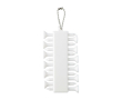 Set van 12 golftees van gerecycled plastic met metalen koord kleur wit