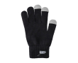 Winterhandschoenen van RPET met 3 touchscreen-vingers kleur zwart