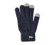 Winterhandschoenen van RPET met 3 touchscreen-vingers kleur blauw