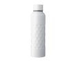 RVS drinkfles met geometrische textuur 800ml kleur wit