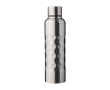 RVS drinkfles met geometrische textuur 800ml kleur zilver