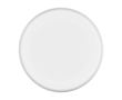 Ronde frisbee van gerecycled plastic met gespikkelde afwerking kleur wit