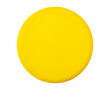 Ronde frisbee van gerecycled plastic met gespikkelde afwerking kleur geel