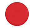 Ronde frisbee van gerecycled plastic met gespikkelde afwerking kleur rood