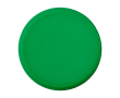 Ronde frisbee van gerecycled plastic met gespikkelde afwerking kleur groen