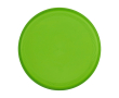 Ronde frisbee van gerecycled plastic met gespikkelde afwerking kleur limoen groen