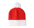 Kerstmuts van acryl met pompon van polyester kleur rood