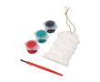 Gipsen kerstmanhanger om te schilderen met 3 acrylverfkleuren kleur meerkleurig