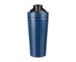 Shaker van gerecycled roestvrij staal met metalen mengbal 750ml kleur ultramarijn blauw