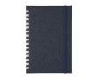 A5 notitieboek van RPET met witte spiraalbinding, gelinieerd kleur blauw