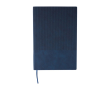 A5 Notitieboek met fluweeleffect en gelinieerde bladen kleur blauw