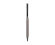 Draaibare rollerpen van messing en RPET met blauwe inkt kleur grijs