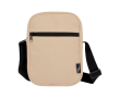 Waterafstotende crossbodytas van gerecycled polyester met vakken kleur ivoor