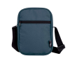 Waterafstotende crossbodytas van gerecycled polyester met vakken kleur cyaan blauw