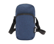 Telefoonhoes van gerecycled polyester met verstelbare bandjes kleur marineblauw