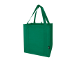 Tas van gerecycled polyester met verstevigde bodem 29L kleur groen