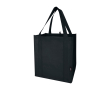 Tas van gerecycled polyester met verstevigde bodem 29L kleur zwart