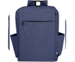 Rugzak van gerecycled polyester met laptopvak, bedrukt 15'' kleur gemarmerd blauw