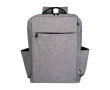 Rugzak van gerecycled polyester met laptopvak 15 inch kleur gemarmerd grijs