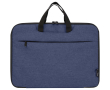 2-in-1 laptoptas van gerecycled polyester met RPET-voering kleur gemarmerd blauw