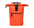 Waterdichte rolltop rugzak van kunstleer voor laptop 15\" kleur zalm