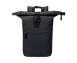 Waterdichte rolltop rugzak van kunstleer voor laptop 15\" kleur zwart