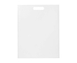 Extra sterke draagtas van gerecycled non-woven materiaal 5 L kleur wit