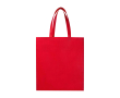 Duurzame boodschappentas van gerecycled non-woven materiaal kleur rood