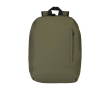 Antidiefstalrugzak van synthetisch leer 18L laptop 15\" kleur donkergroen