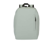 Antidiefstalrugzak van synthetisch leer 18L laptop 15\" kleur grijs