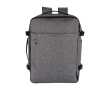 Cabinerugzak van gerecycled polyester 25L voor 17\" laptop kleur gemarmerd grijs