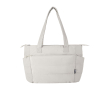 Gewatteerde totebag van gerecycled polyester met laptopvak 15,6” 18L kleur zand