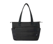 Gewatteerde totebag van gerecycled polyester met laptopvak 15,6” 18L kleur zwart