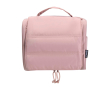Toilettas van gerecycled polyester met gewatteerde ophanghaak 8L kleur lichtroze