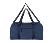 Waterdichte reistas van gerecycled canvas met voorvak 40L kleur marineblauw