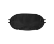 Reismasker van micropolyester met zachte sponsvulling kleur zwart