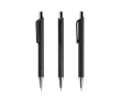 Ergonomische pen met driehoekige body en soft-touch afwerking kleur zwart