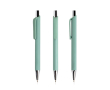 Ergonomische pen met driehoekige body en soft-touch afwerking kleur mintgroen