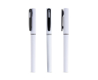 Eco rollerpen met soft-touch body en soepel schrijven, zwarte inkt kleur wit