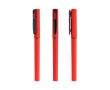 Eco rollerpen met soft-touch body en soepel schrijven, zwarte inkt kleur rood
